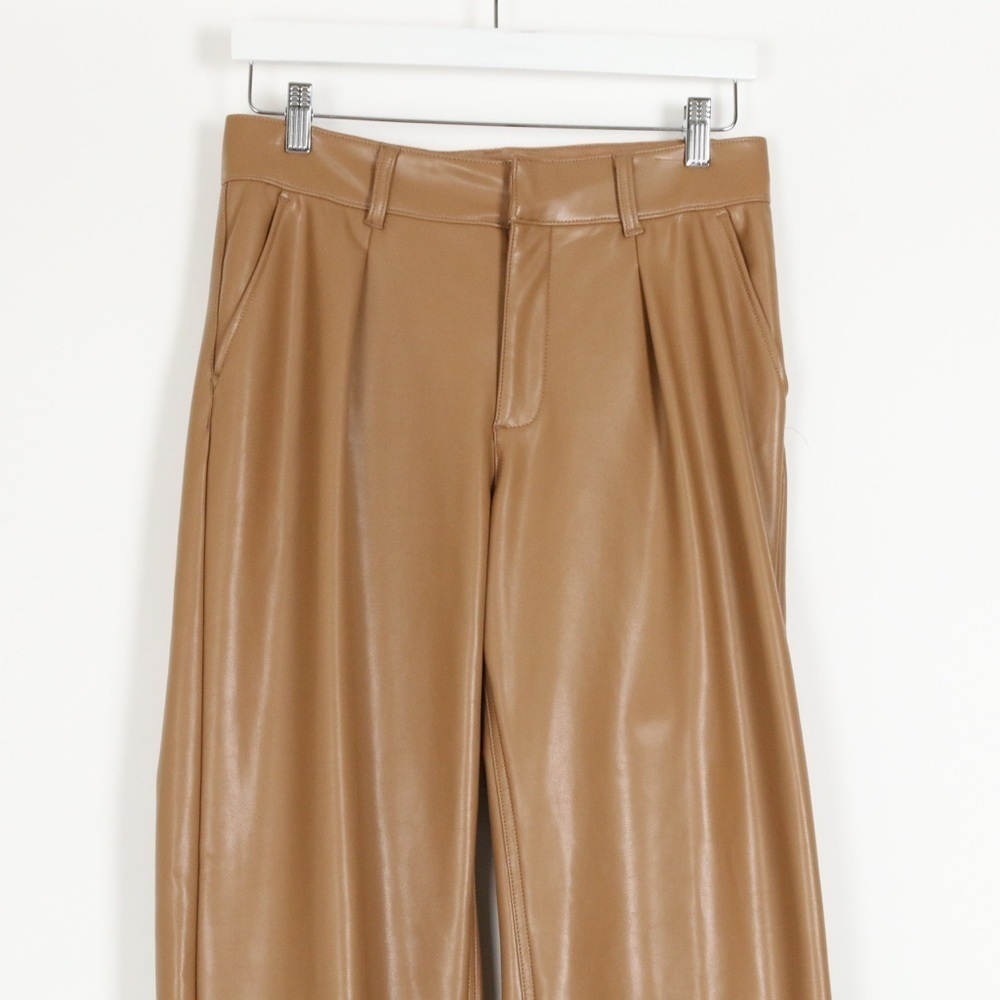 Abercrombie & Fitch 90’s Straight High Rise Faux Leather Pants - Picture 2 of 7